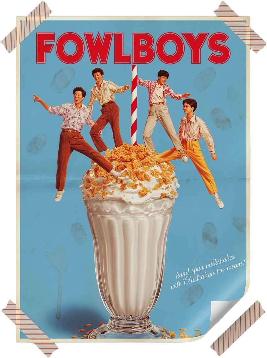 Fowlboys milkshake poster